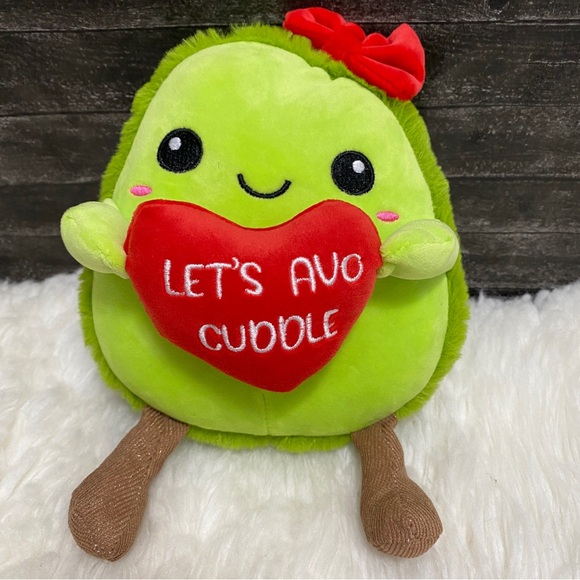 ❌SOLD❌DAN DEE LET'S AVO CUDDLE VALENTINE'S DAY STUFFED PLUSH AVOCADO HEART - Picture 7 of 7